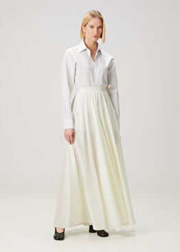 Kırık Beyaz Maksi Etek