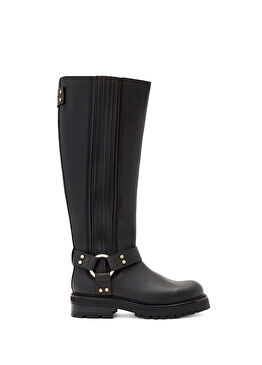 Maddie Siyah Kadın Deri Çizme