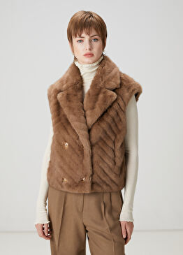 Kahverengi Kruvaze Yelek