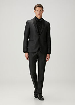 Koyu Gri Yün Takım Elbise