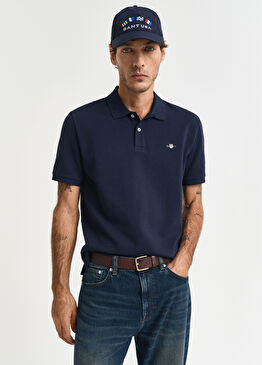 Lacivert Polo Yaka Regular Fit Kısa Kollu Erkek T-Shirt