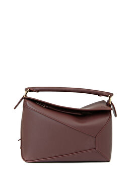 Small Puzzle Bordo Kadın Deri Çanta