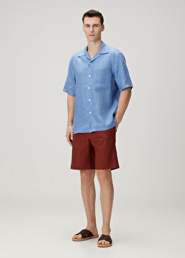 Kiremit Keten Bermuda