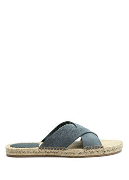 Lacivert Erkek Deri Terlik