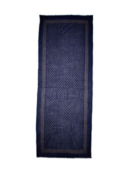 Lacivert Kadın Yün Şal