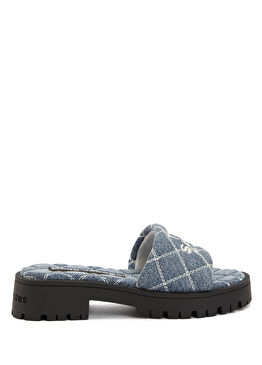 Mavi Kapitoneli Kadın Terlik