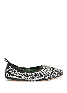 Siyah Troklu Deri Babet