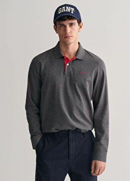 Gri Polo Yaka Regular Fit Erkek T-shirt