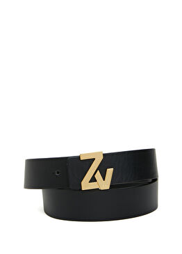 Siyah Kadın Deri Kemer