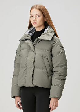 Chilliwack Gri Kapüşonlu Puffer Mont