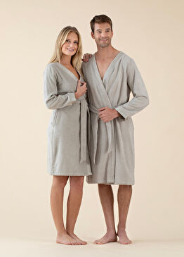 Floss Bambu Açık Gri Unisex Bornoz