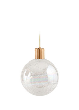 Jago Transparan Gümüş Işıklı Yılbaşı Topu