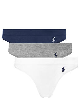 Çok Renkli Kadın 3'lü Thong Külot Seti