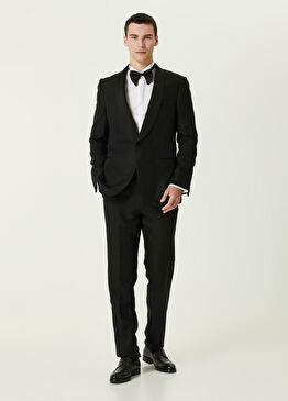 Siyah Keten Takım Elbise