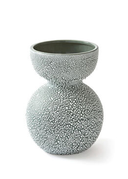Boolb Dots Yeşil Seramik Vazo