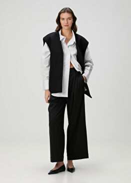 Tim Siyah Yün Pantolon