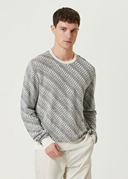 Mavi Jakarlı Keten Kazak