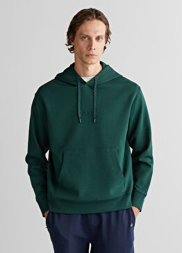 Yeşil Kapüşonlu Erkek Sweatshirt