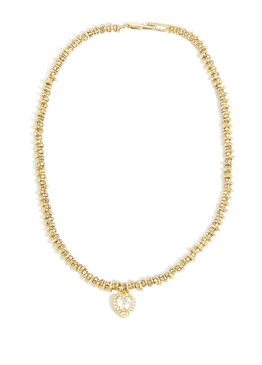 Gold Kalp Taşlı Kadın Kolye