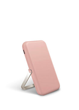 Hoveo 5.000 mAh Manyetik Standlı Pembe Powerbank