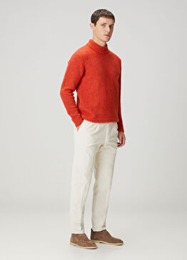 Beyaz Kadife Pantolon