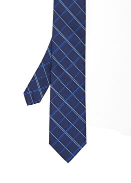 Lacivert Desenli Kravat