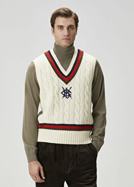 Naturel V Yaka Yün Süveter