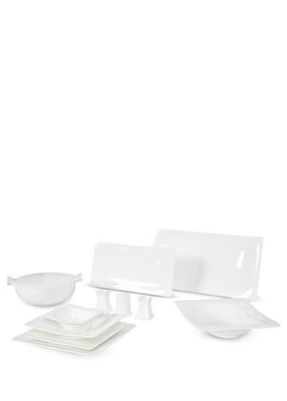 Diana Beyaz Bone China 60 Parça 12 Kişilik Yemek Takımı