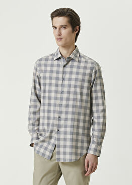 Naturel Kareli Gömlek