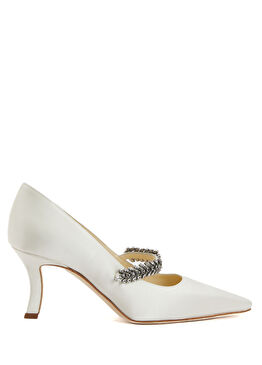 Majika Kırık Beyaz Topuklu Ayakkabı