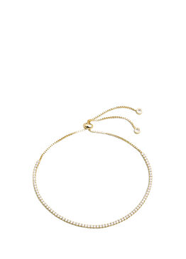 Su Yolu Gümüş 18 Ayar Sarı Altın Kaplama Kadın Bileklik