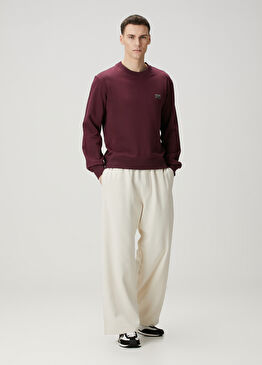 Kırık Beyaz Beli Kordonlu Pantolon