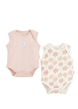 Secret Garden Pudra/Ekru Kolsuz 2'li Yenidoğan Body Seti