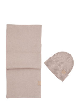 Vizon Logo Detaylı Recycled Unisex Atkı Bere Seti