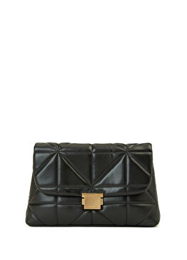Siyah Kapitoneli Kadın Clutch