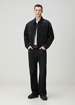 Loose Fit Siyah Jean Pantolon
