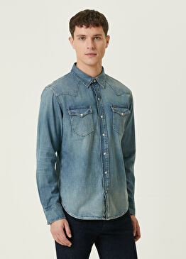 Açık Mavi Denim Gömlek