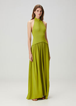 Yeşil Maxi Plaj Elbisesi