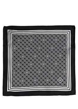 Siyah İpek Poşet Mendil