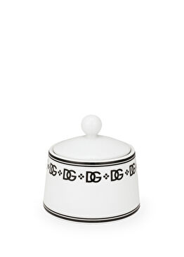 Siyah Beyaz Porselen Şekerlik