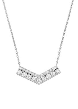 Spring Ring MKJ8516-040 Metalik Gri Kadın Kolye