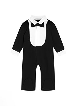 Siyah Beyaz Erkek Bebek Tulum