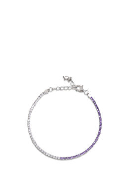 Maia 18 Ayar Beyaz Altın Kaplama 925 Ayar Gümüş Kadın Su Yolu Bileklik