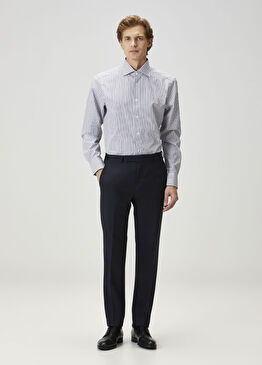 Lacivert Yün Pantolon