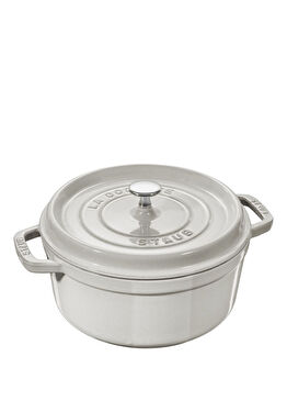La Cocotte Trüf Beyazı Yuvarlak Döküm Tencere 24 cm