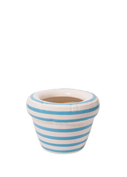 Stripes Pierre Ocean Açık Mavi Seramik Saksı