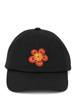 Siyah Logo Nakışlı Kadın Şapka