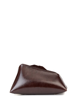 8.30 PM Koyu Kahverengi Kadın Deri El Portföyü