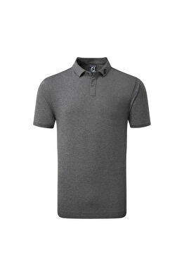 Heather Self Collar Lisle Koyu Gri Kısa Kollu Erkek Golf T-Shirt 80136 