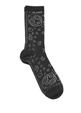 Antrasit Şal Desenli Erkek Çorap